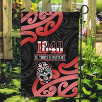 New Zealand 1840 Waitangi Day Garden Flag Aotearoa Haka Mask - Red Version