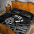 New Zealand 1840 Waitangi Day Quilt Bed Set Aotearoa Haka Mask - Black Version