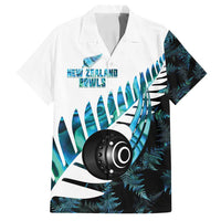 New Zealand Lawn Bowls Custom Family Matching Summer Maxi Dress and Hawaiian Shirt Aotearoa Silver Fern Paua Shell - Polynesian Pride