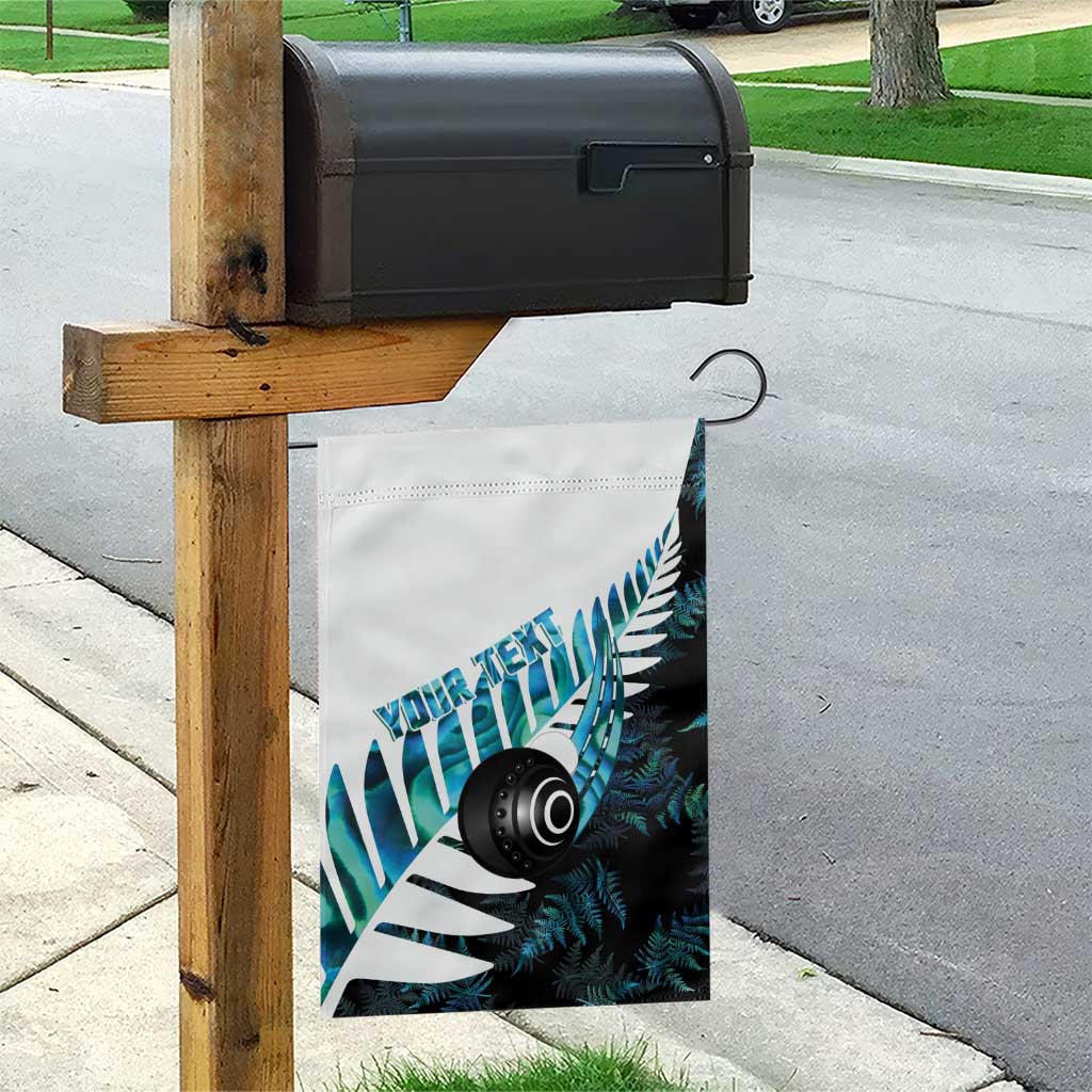 New Zealand Lawn Bowls Custom Garden Flag Aotearoa Silver Fern Paua Shell LT14 - Polynesian Pride