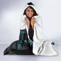 New Zealand Lawn Bowls Custom Hooded Blanket Aotearoa Silver Fern Paua Shell LT14 - Polynesian Pride