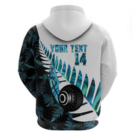New Zealand Lawn Bowls Custom Hoodie Aotearoa Silver Fern Paua Shell LT14 - Polynesian Pride