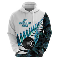 New Zealand Lawn Bowls Custom Hoodie Aotearoa Silver Fern Paua Shell LT14 - Polynesian Pride