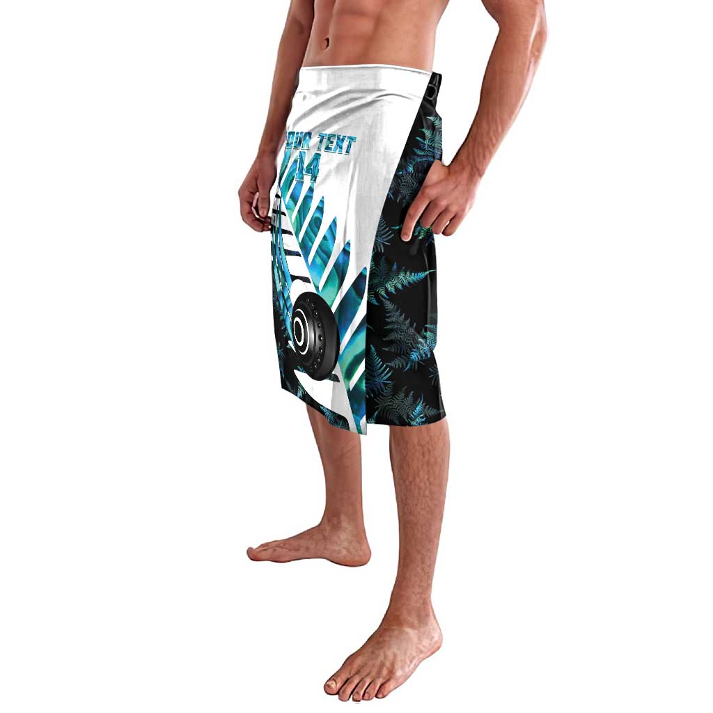 New Zealand Lawn Bowls Custom Lavalava Aotearoa Silver Fern Paua Shell LT14 - Polynesian Pride