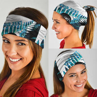 New Zealand Lawn Bowls Custom Neck Gaiter Aotearoa Silver Fern Paua Shell LT14 - Polynesian Pride