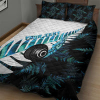New Zealand Lawn Bowls Custom Quilt Bed Set Aotearoa Silver Fern Paua Shell LT14 - Polynesian Pride