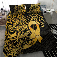 Polynesia Bone Cancer Awareness Bedding Set Fight Warriors