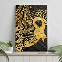 Polynesia Bone Cancer Awareness Canvas Wall Art Fight Warriors