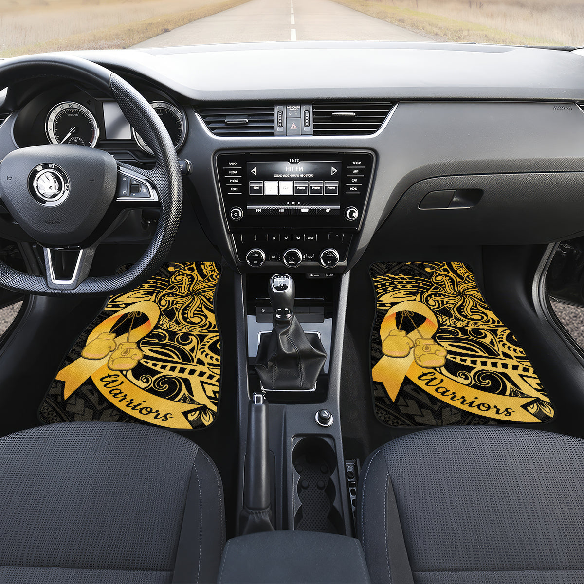 Polynesia Bone Cancer Awareness Car Mats Fight Warriors