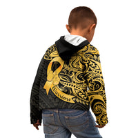 Polynesia Bone Cancer Awareness Kid Hoodie Fight Warriors