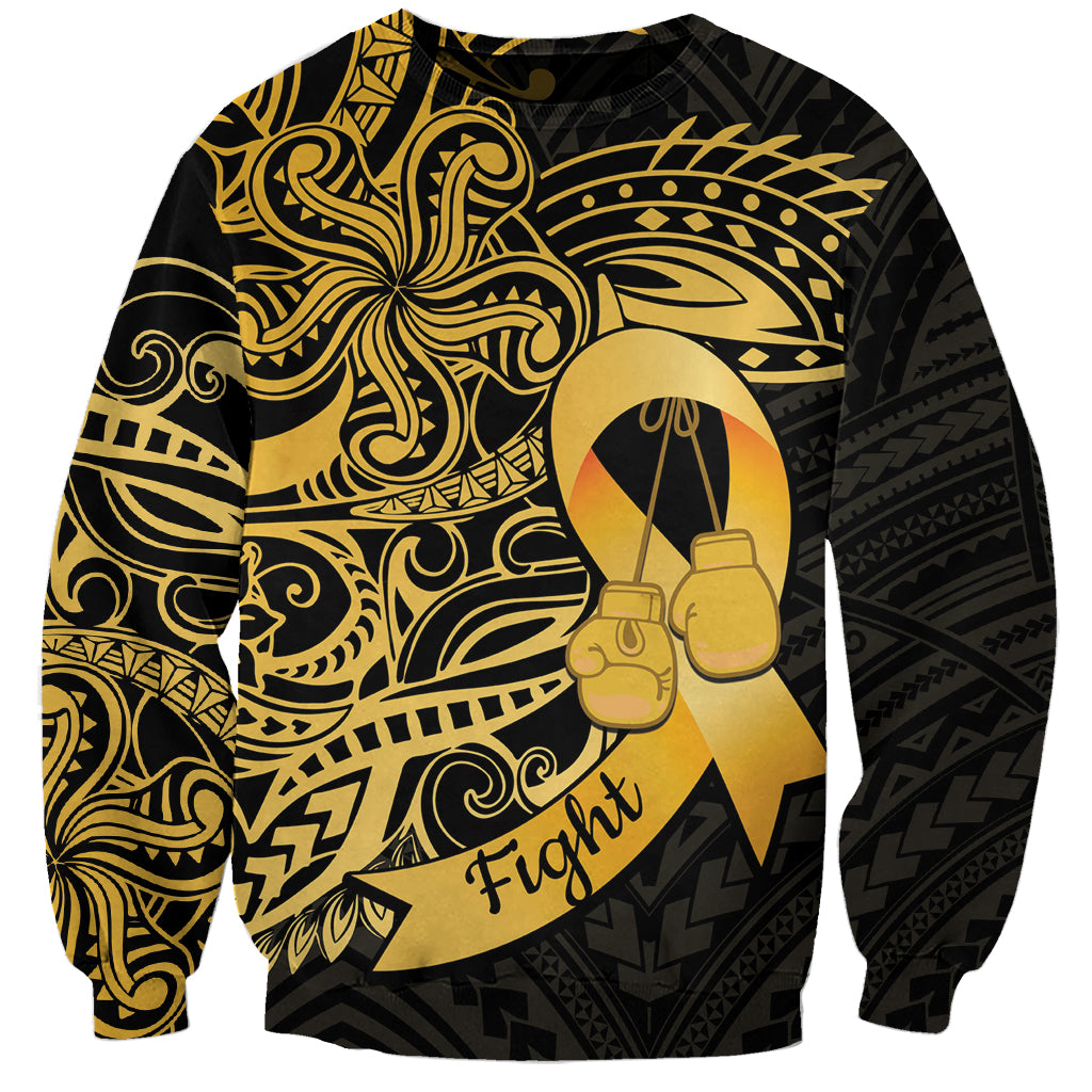 Polynesia Bone Cancer Awareness Sweatshirt Fight Warriors
