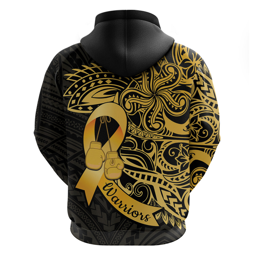 Polynesia Bone Cancer Awareness Zip Hoodie Fight Warriors
