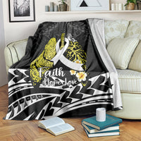 Polynesia World Lung Cancer Day Blanket Faith Hope Love