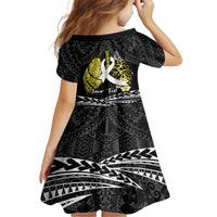 Personalised Polynesia World Lung Cancer Day Family Matching Off Shoulder Short Dress and Hawaiian Shirt Faith Hope Love
