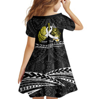 Personalised Polynesia World Lung Cancer Day Family Matching Short Sleeve Bodycon Dress and Hawaiian Shirt Faith Hope Love