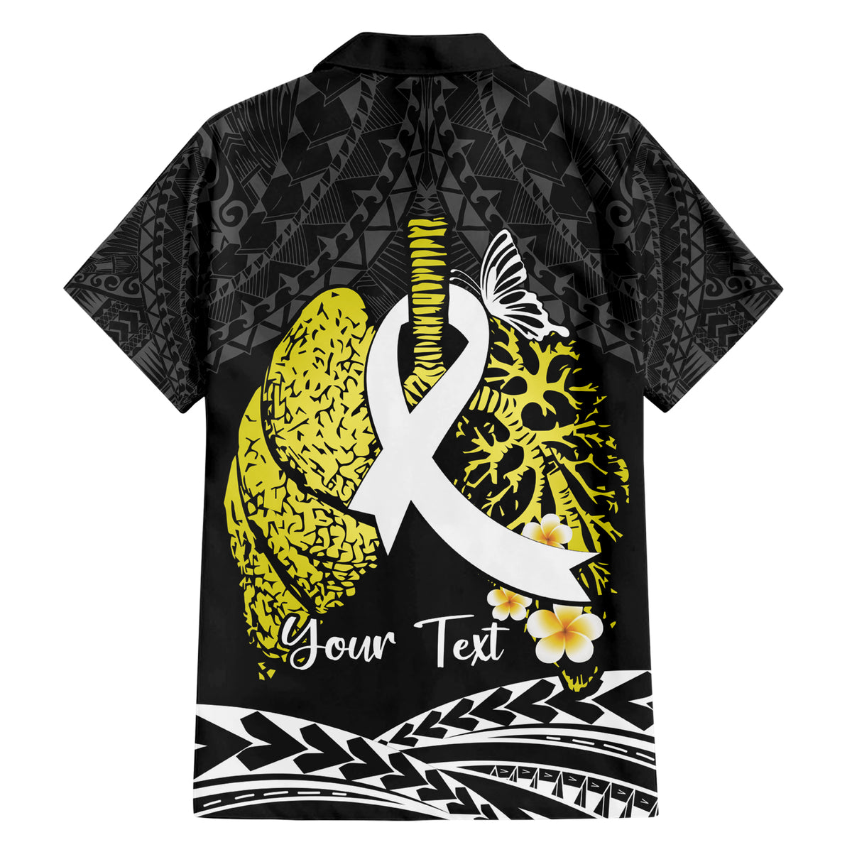 Personalised Polynesia World Lung Cancer Day Family Matching Short Sleeve Bodycon Dress and Hawaiian Shirt Faith Hope Love