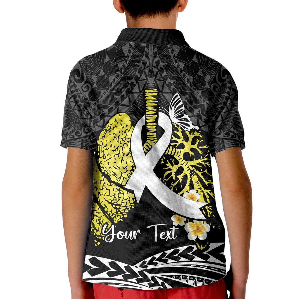 Personalised Polynesia World Lung Cancer Day Kid Polo Shirt Faith Hope Love