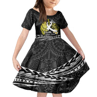 Personalised Polynesia World Lung Cancer Day Kid Short Sleeve Dress Faith Hope Love
