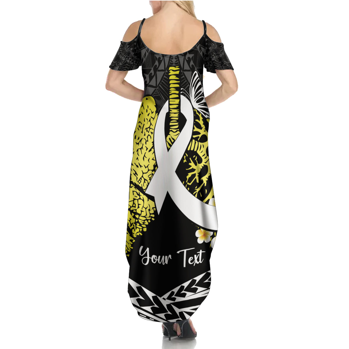 Personalised Polynesia World Lung Cancer Day Summer Maxi Dress Faith Hope Love