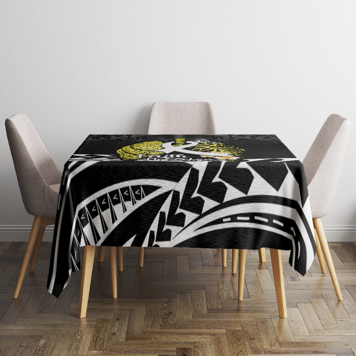 Polynesia World Lung Cancer Day Tablecloth Faith Hope Love LT14 - Polynesian Pride