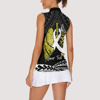 Personalised Polynesia World Lung Cancer Day Women Sleeveless Polo Shirt Faith Hope Love