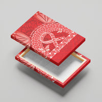 Personalised In September We Wear Red Canvas Wall Art Polynesia Blood Cancer Awareness