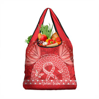 Personalised In September We Wear Red Grocery Bag Polynesia Blood Cancer Awareness