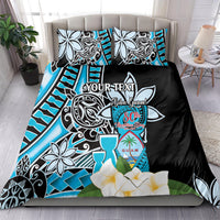 Personalised Guam Liberation Day Bedding Set Chamorro Latte Stone With Guasali Flowers