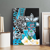 Personalised Guam Liberation Day Canvas Wall Art Chamorro Latte Stone With Guasali Flowers