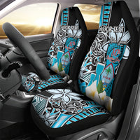 Personalised Guam Liberation Day Car Seat Cover Chamorro Latte Stone With Guasali Flowers