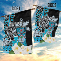 Personalised Guam Liberation Day Garden Flag 80th Anniversary Chamorro Latte Stone With Guasali Flowers LT14 - Polynesian Pride