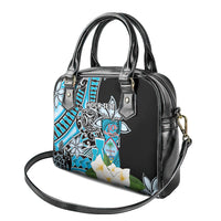 Personalised Guam Liberation Day Shoulder Handbag Chamorro Latte Stone With Guasali Flowers