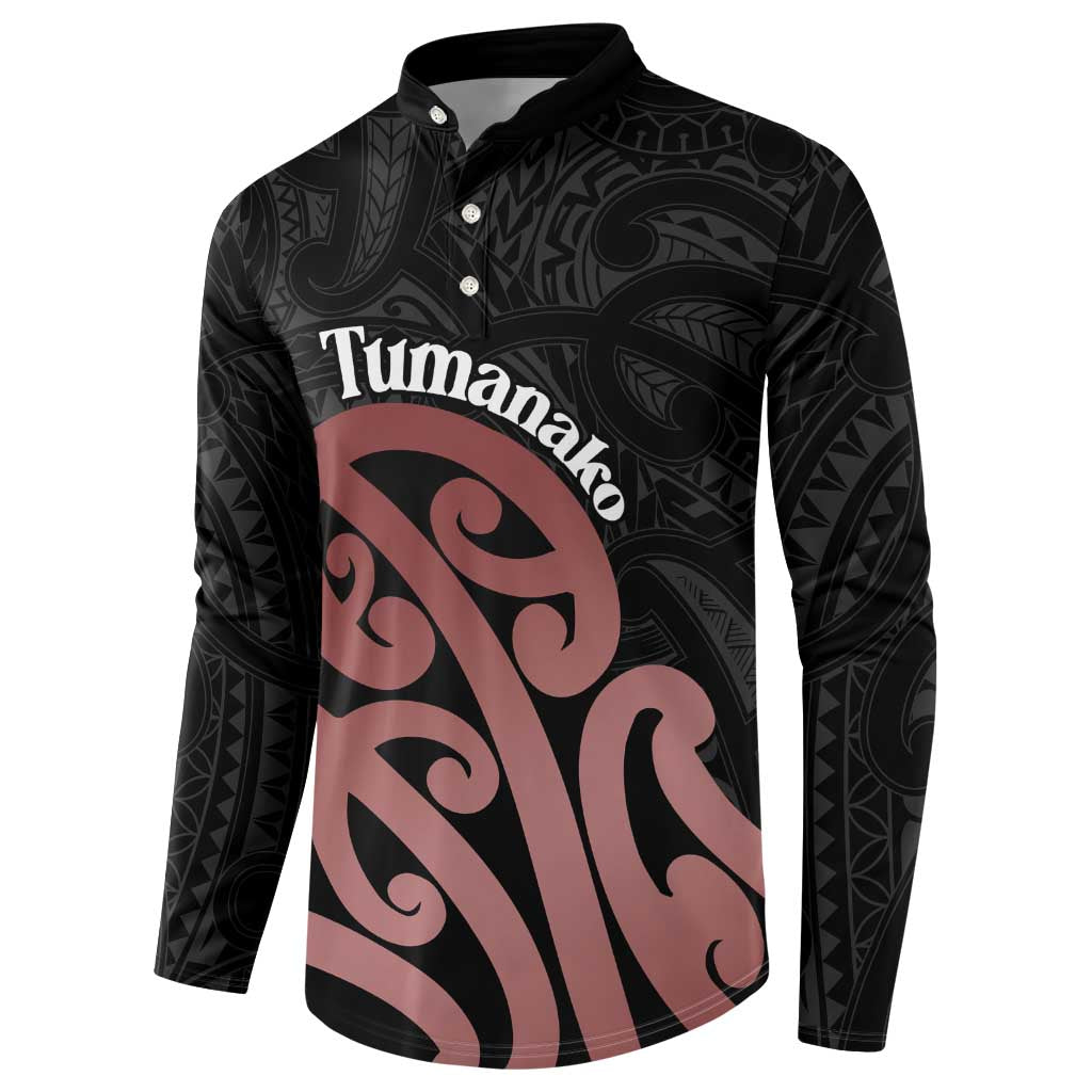 New Zealand Mangopare Tamanako Button Sweatshirt Aotearoa Maori