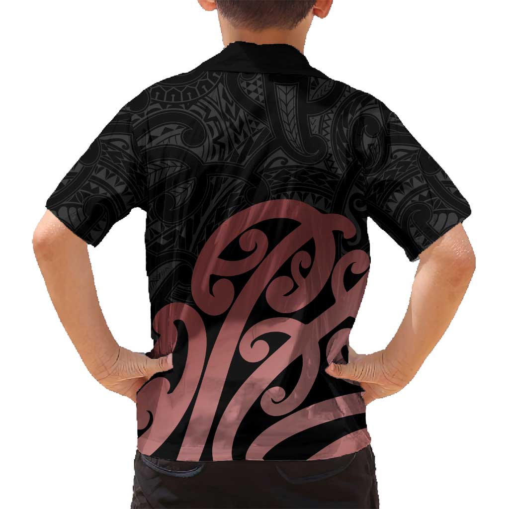 New Zealand Mangopare Tamanako Family Matching Off Shoulder Maxi Dress and Hawaiian Shirt Aotearoa Maori