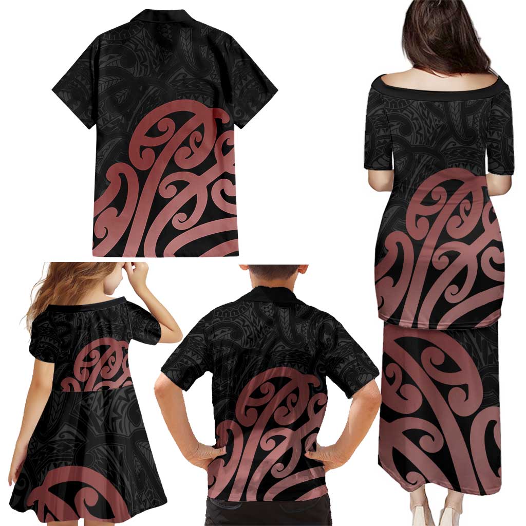 New Zealand Mangopare Tamanako Family Matching Puletasi and Hawaiian Shirt Aotearoa Maori