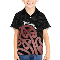 New Zealand Mangopare Tamanako Family Matching Short Sleeve Bodycon Dress and Hawaiian Shirt Aotearoa Maori