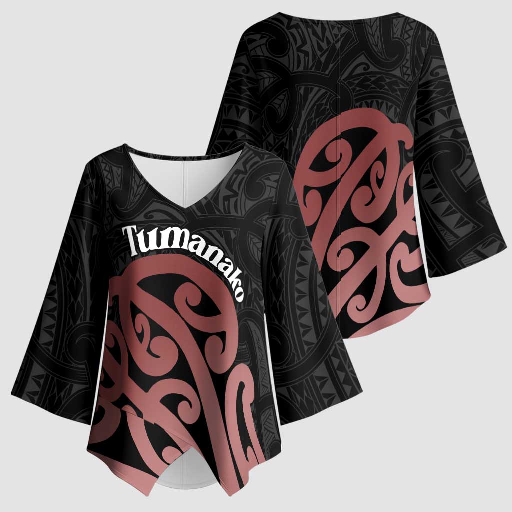 New Zealand Mangopare Tamanako Kimono Sleeve Blouse Aotearoa Maori - Polynesian Pride