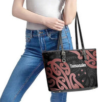 New Zealand Mangopare Tamanako Leather Tote Bag Aotearoa Maori