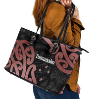 New Zealand Mangopare Tamanako Leather Tote Bag Aotearoa Maori
