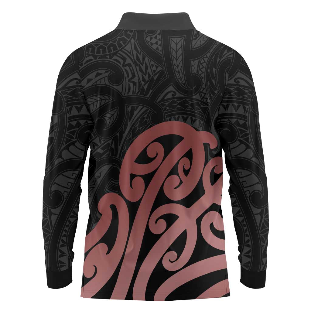New Zealand Mangopare Tamanako Long Sleeve Polo Shirt Aotearoa Maori
