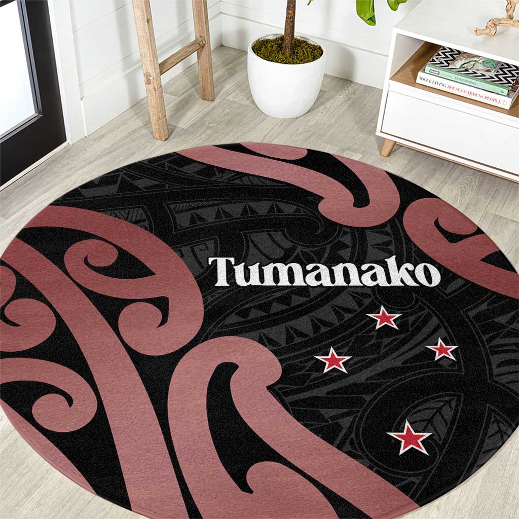 New Zealand Mangopare Tamanako Round Carpet Aotearoa Maori