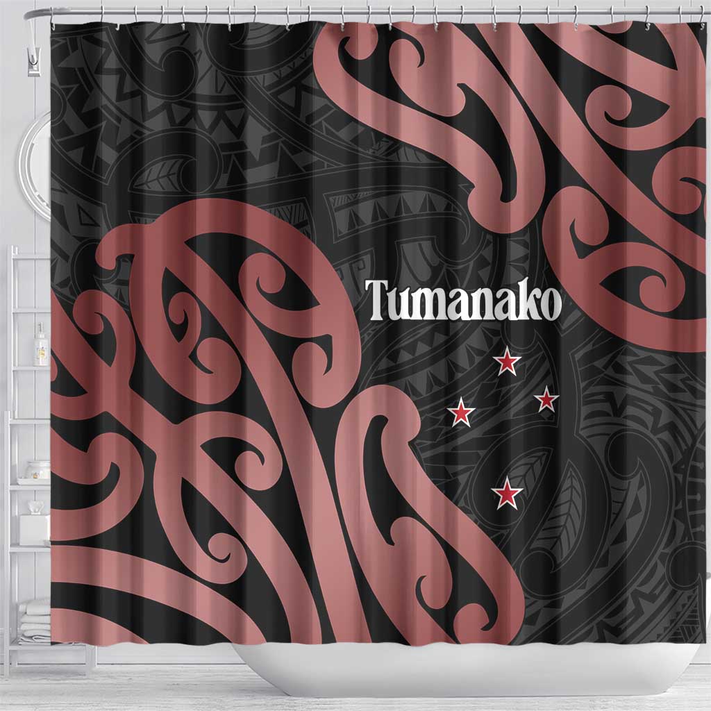 New Zealand Mangopare Tamanako Shower Curtain Aotearoa Maori