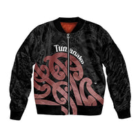 New Zealand Mangopare Tamanako Sleeve Zip Bomber Jacket Aotearoa Maori