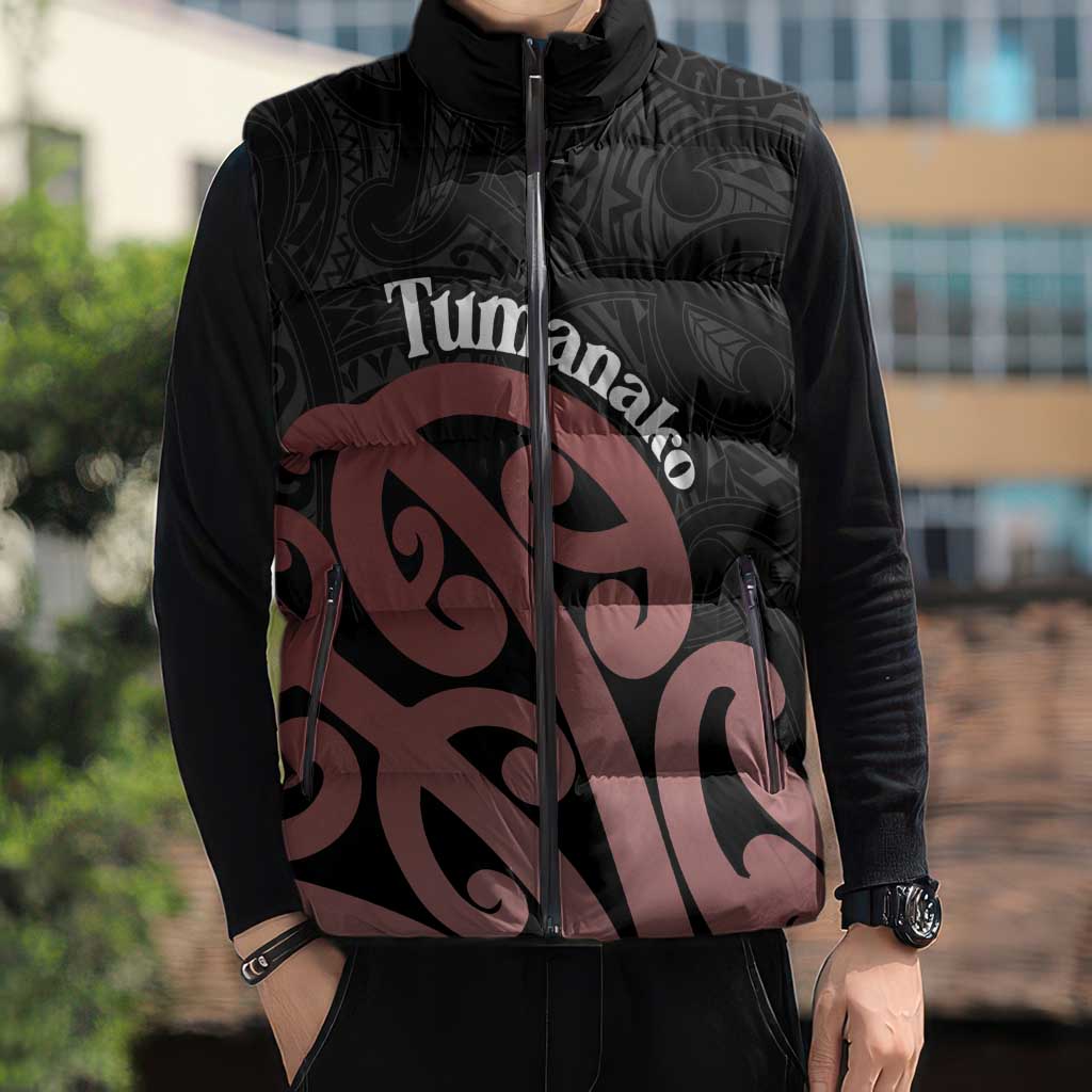 New Zealand Mangopare Tamanako Sleeveless Puffer Jacket Aotearoa Maori - Polynesian Pride