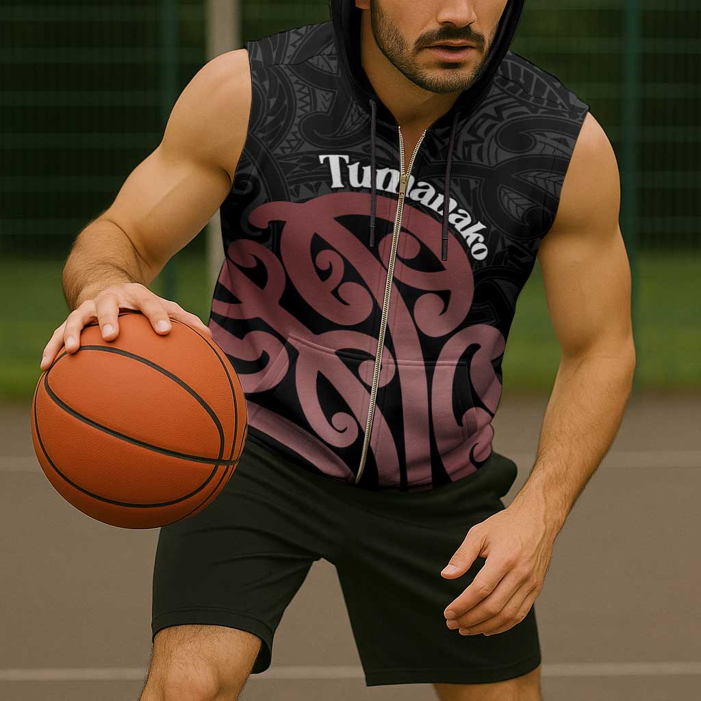 New Zealand Mangopare Tamanako Sleeveless Zip Hoodie Aotearoa Maori - Polynesian Pride