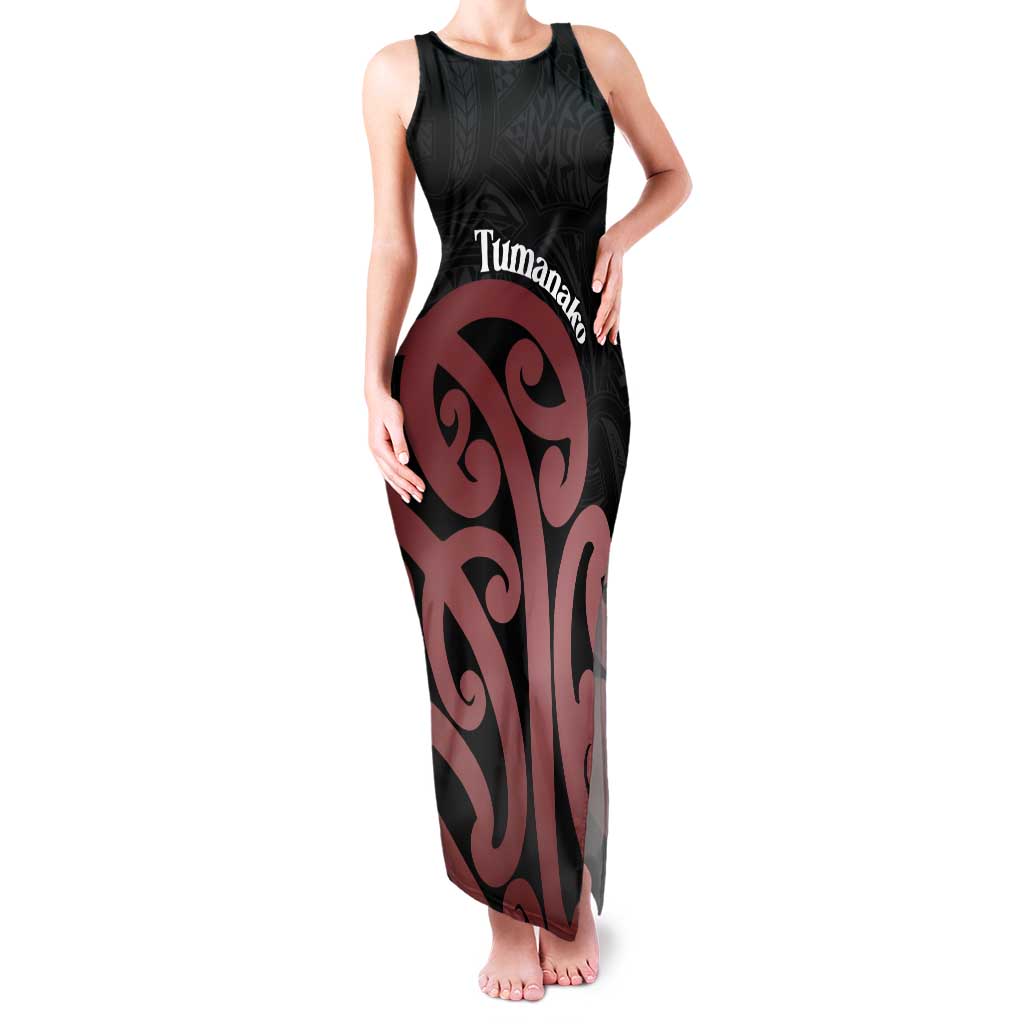 New Zealand Mangopare Tamanako Tank Maxi Dress Aotearoa Maori