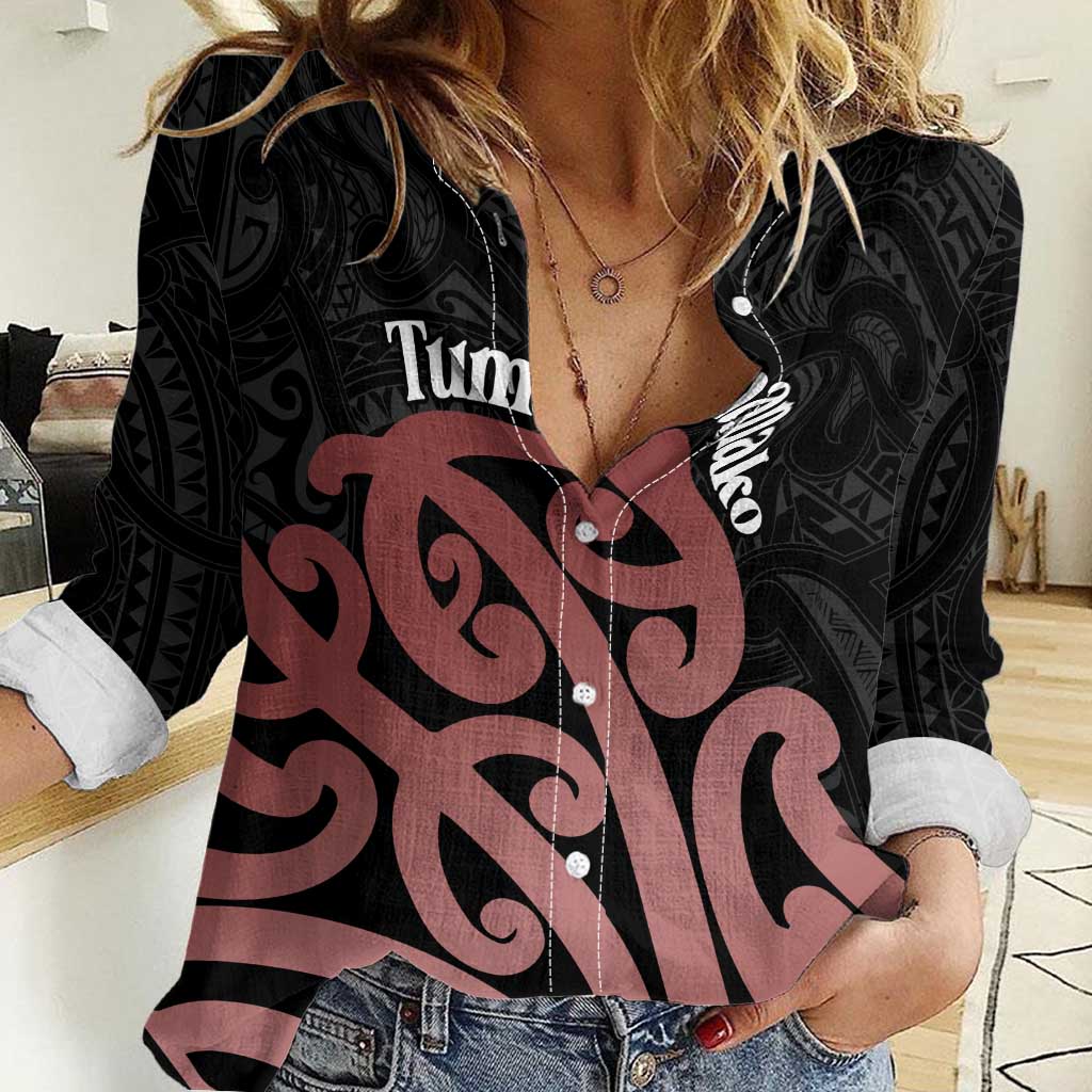 New Zealand Mangopare Tamanako Women Casual Shirt Aotearoa Maori