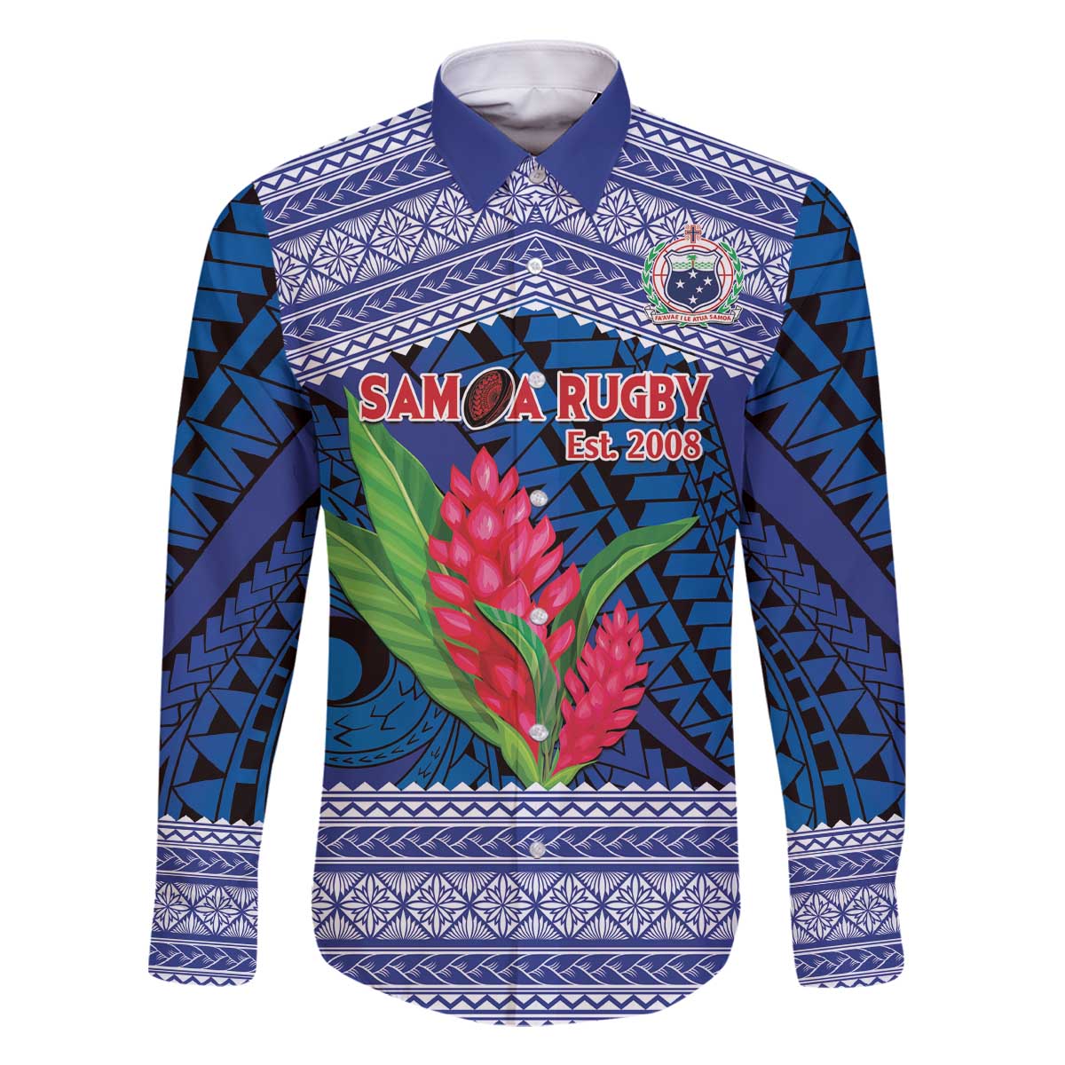 Custom Samoa Rugby Family Matching Off The Shoulder Long Sleeve Dress and Hawaiian Shirt 2024 Go Champions Samoan Gingers