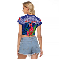 Custom Samoa Rugby Raglan Cropped T Shirt 2024 Go Champions Samoan Gingers