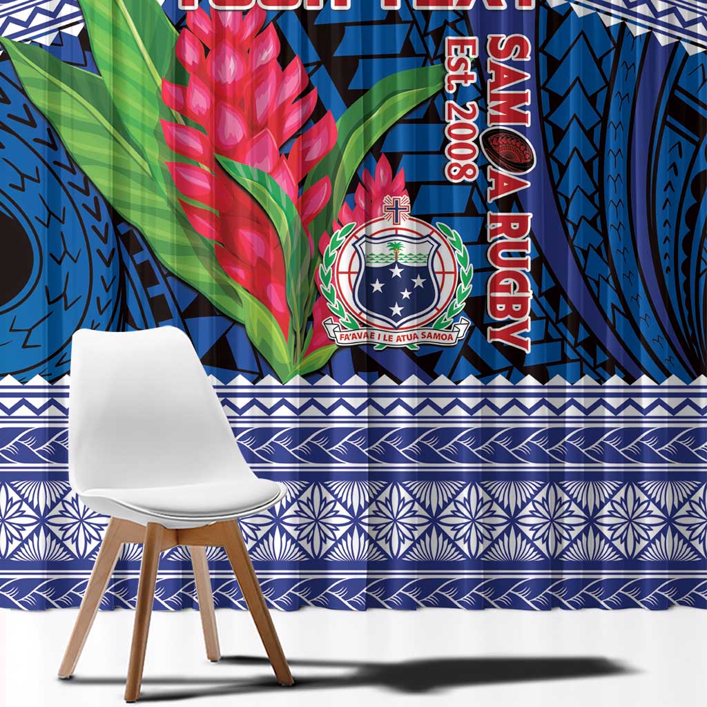 Custom Samoa Rugby Window Curtain 2024 Go Champions Samoan Gingers